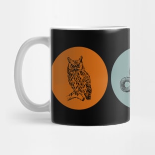 Halloween Signs & Symbols, Omens and Portents,  Owl, Snake, Timepiece Mug